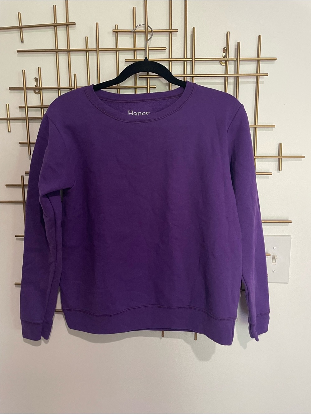 Hanes Purple ComfortBlend Crew Neck Soft Sweatshirt